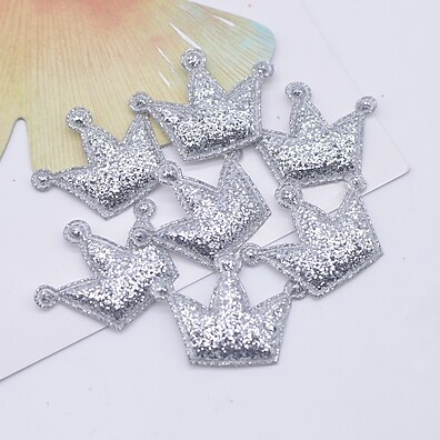 100 Pcs Bling Crown Applique – Decore com Estilo!