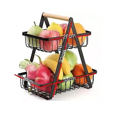 Fruteira de Mesa 2 Andares: Organize Frutas e Legumes com Estilo