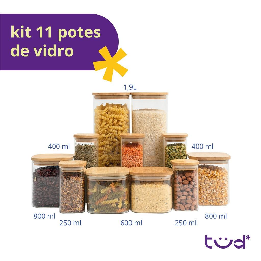 Potes de Vidro com Bambu: Organize com Estilo!