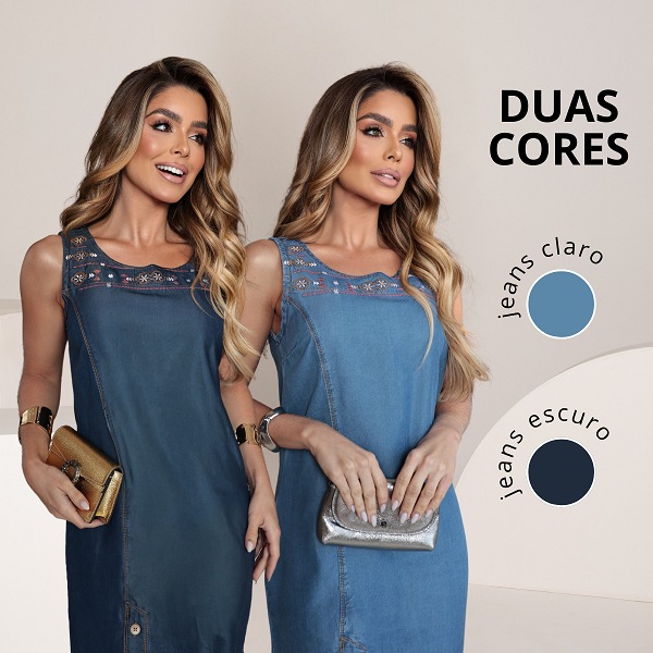 estilo-conforto-bordado-tencel-jeans-vestido