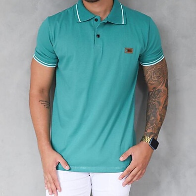 Camiseta Polo Masculina 100% Algodão - Conforto e Estilo