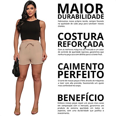 Shorts Feminino Cintura Alta: Conforto e Estilo ☀️
