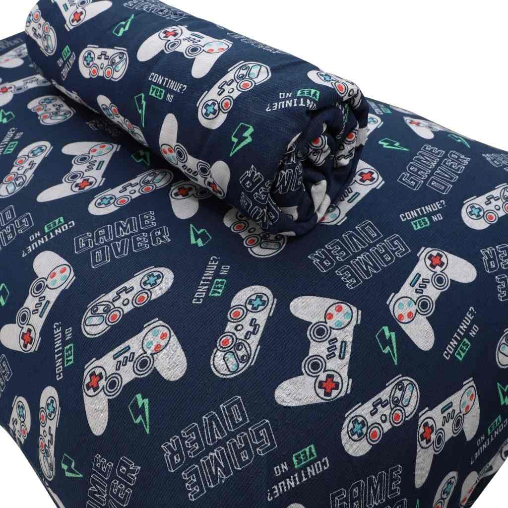 Jogo de Cama Solteiro Portallar Game Blue: Conforto e Estilo