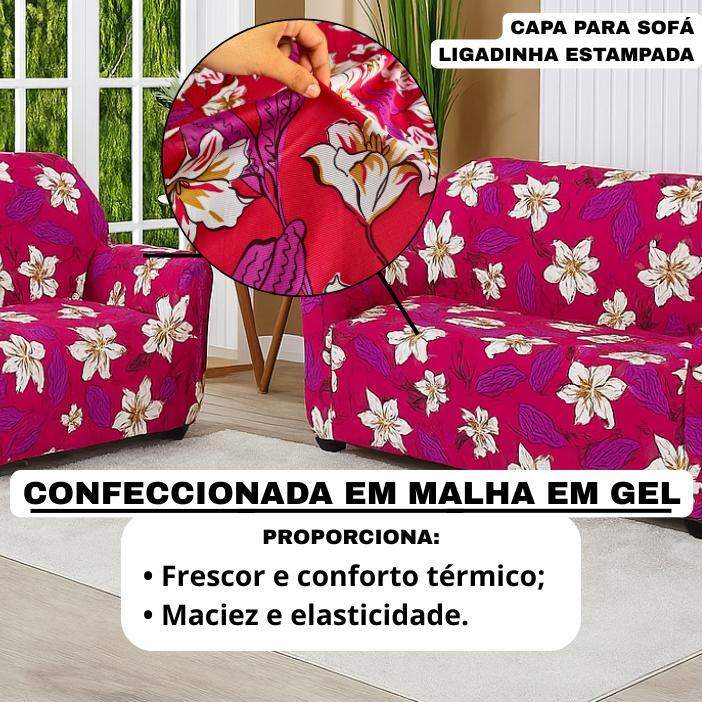 Capa para Sofá 2 e 3 Lugares Estampada – Conforto e Estilo