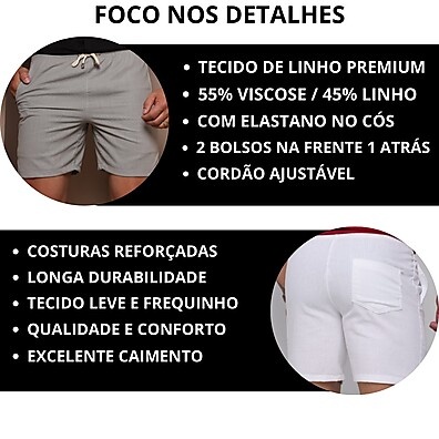 Short Linho Premium Masculino: Conforto e Estilo