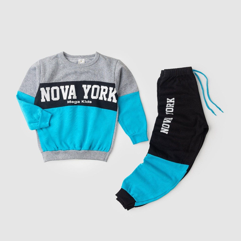 Conjunto Moletom Infantil NY Mescla - Conforto e Estilo