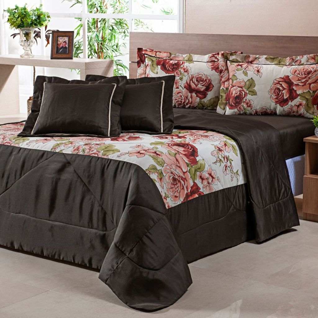 Edredom Queen Estampado 5 Peças: Conforto e Estilo