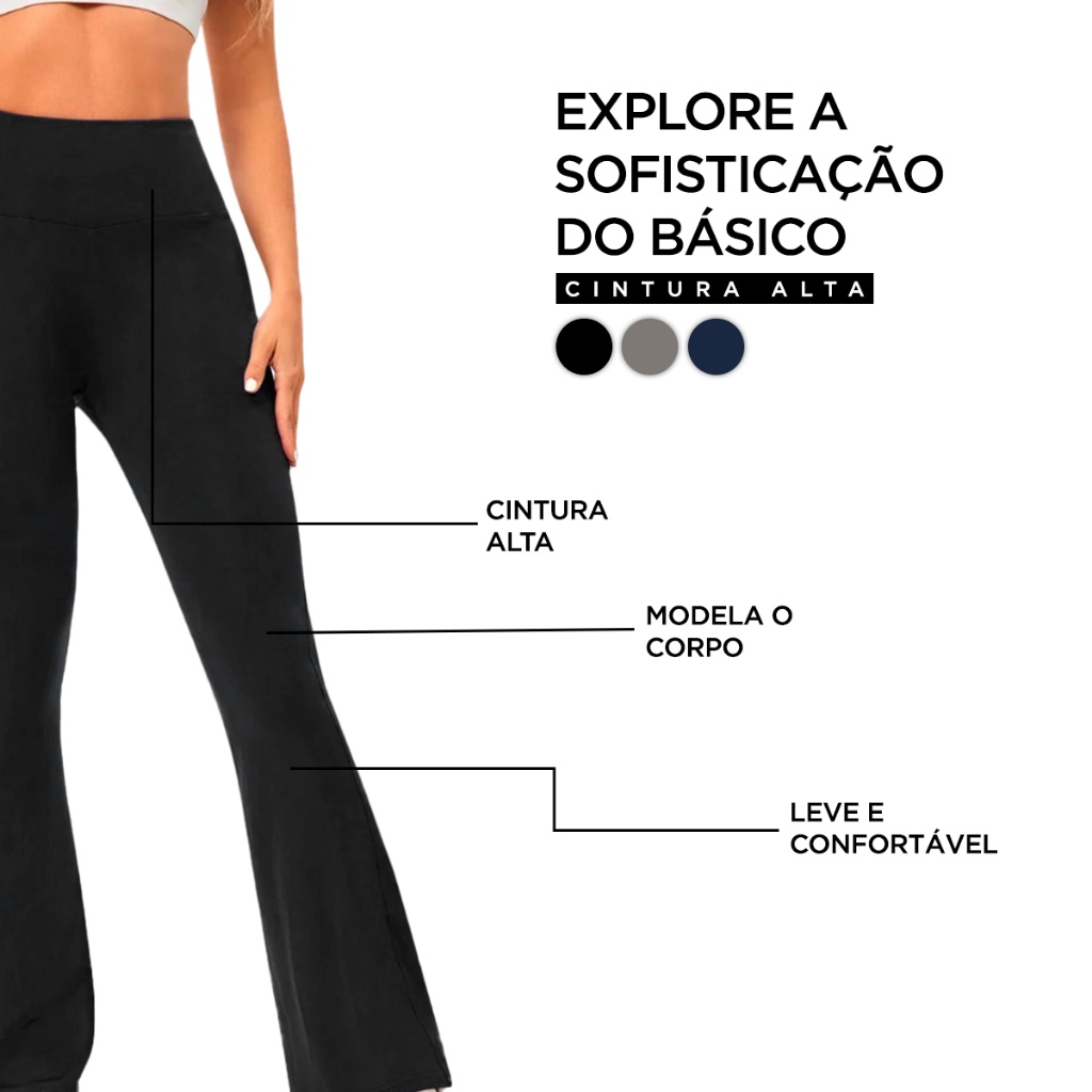 Legging Flare Preta: Conforto e Estilo!