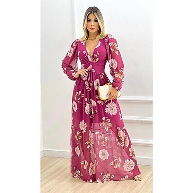 Vestido Floral Longo: Elegância e Estilo!
