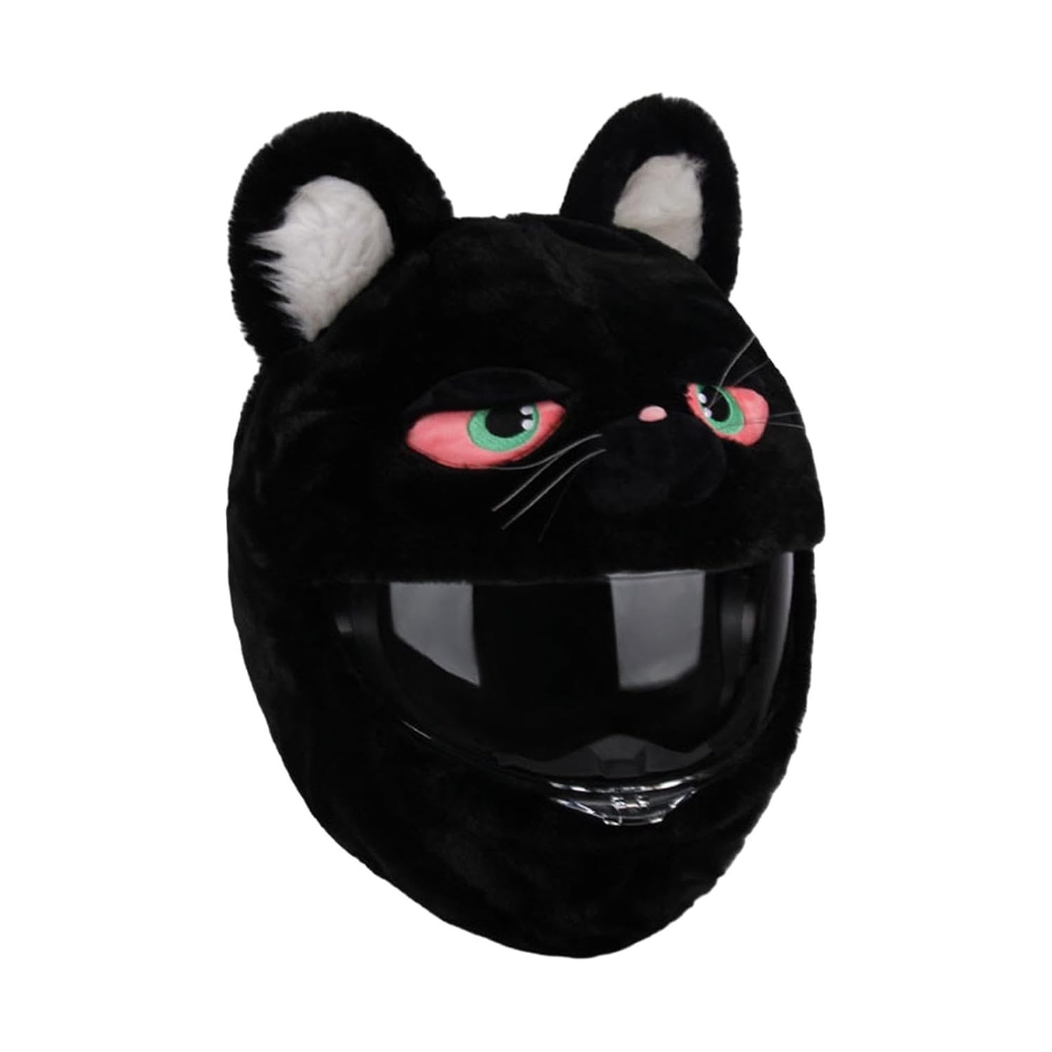 Capa Divertida para Capacete de Moto: Gato Preto dos Desenhos Animados - Estilo Único e Proteção!