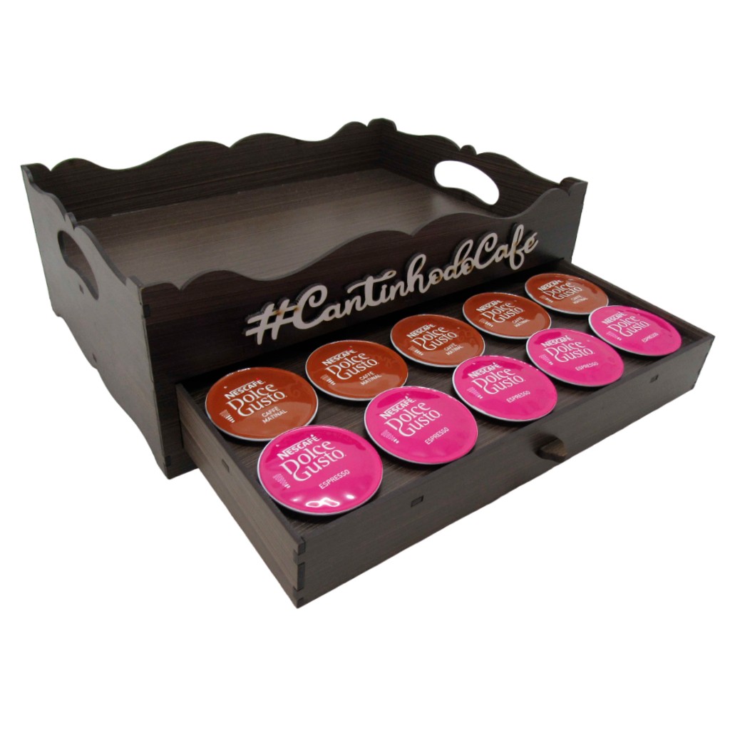 Bandeja Porta Cápsulas Dolce Gusto Amadeirada: Organização e Estilo