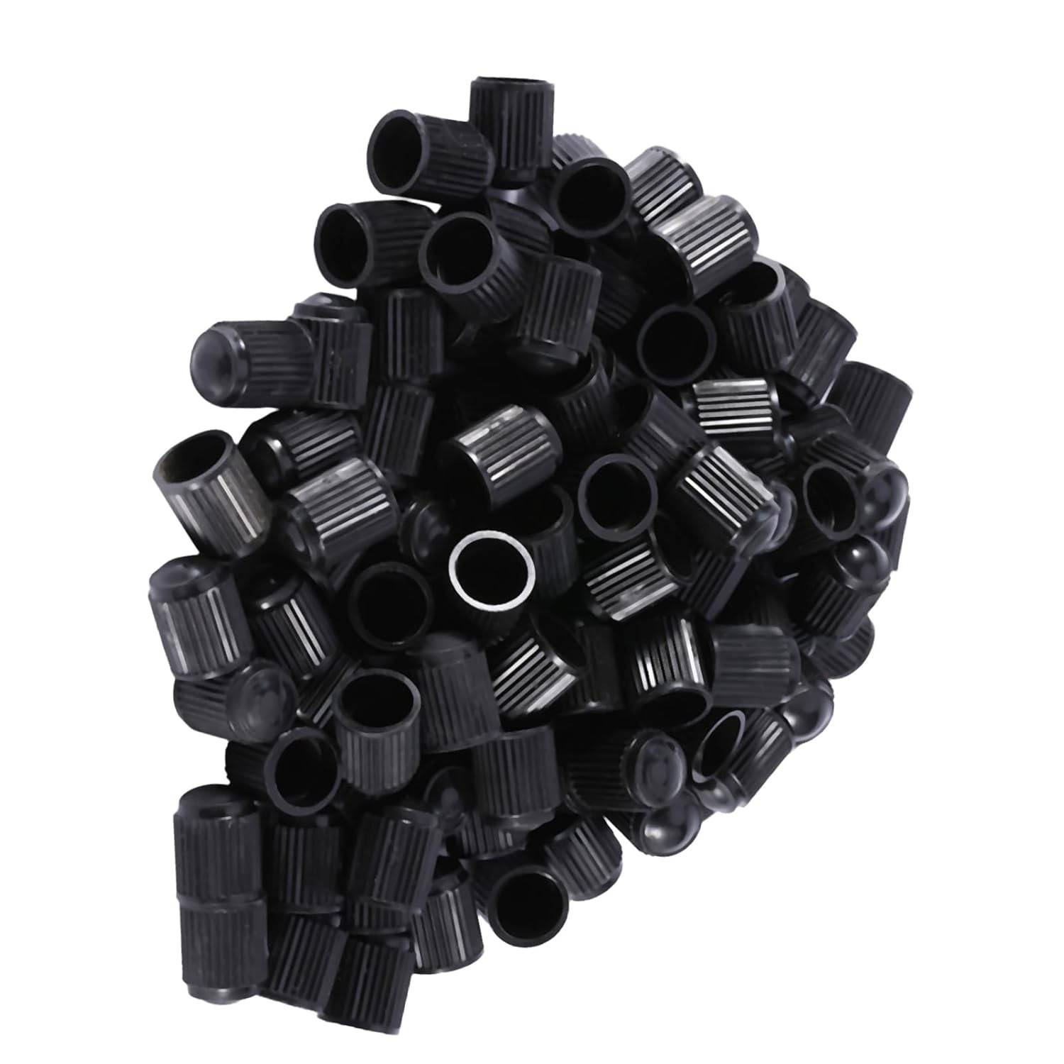 Kit 100 Tampas de Válvula Pretas YOUTHINK: Proteção e Estilo para Seus Pneus