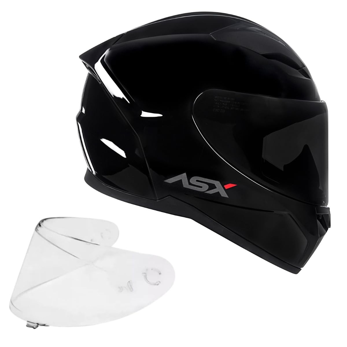 Kit Capacete ASX City Preto Moto Masculino Feminino com Viseira Fumê - Segurança e Estilo