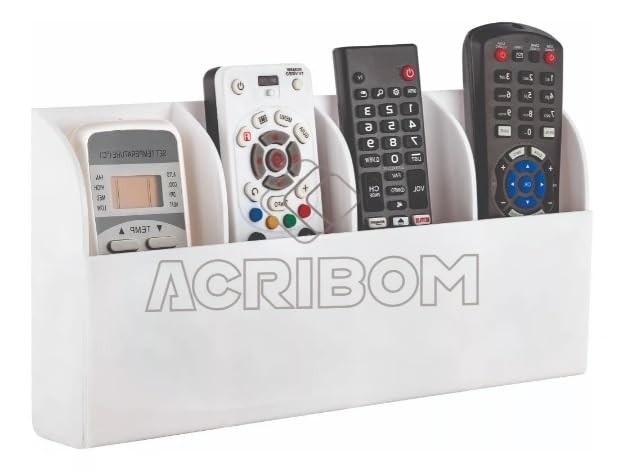 Suporte de Parede em Acrílico Branco para 4 Controles – Organize com Estilo e Praticidade