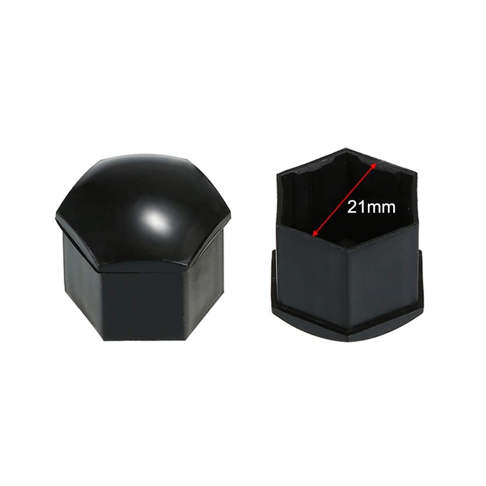 Kit 20 Tampas de Porca de Roda Universal 21mm - Proteção e Estilo para Seu Carro