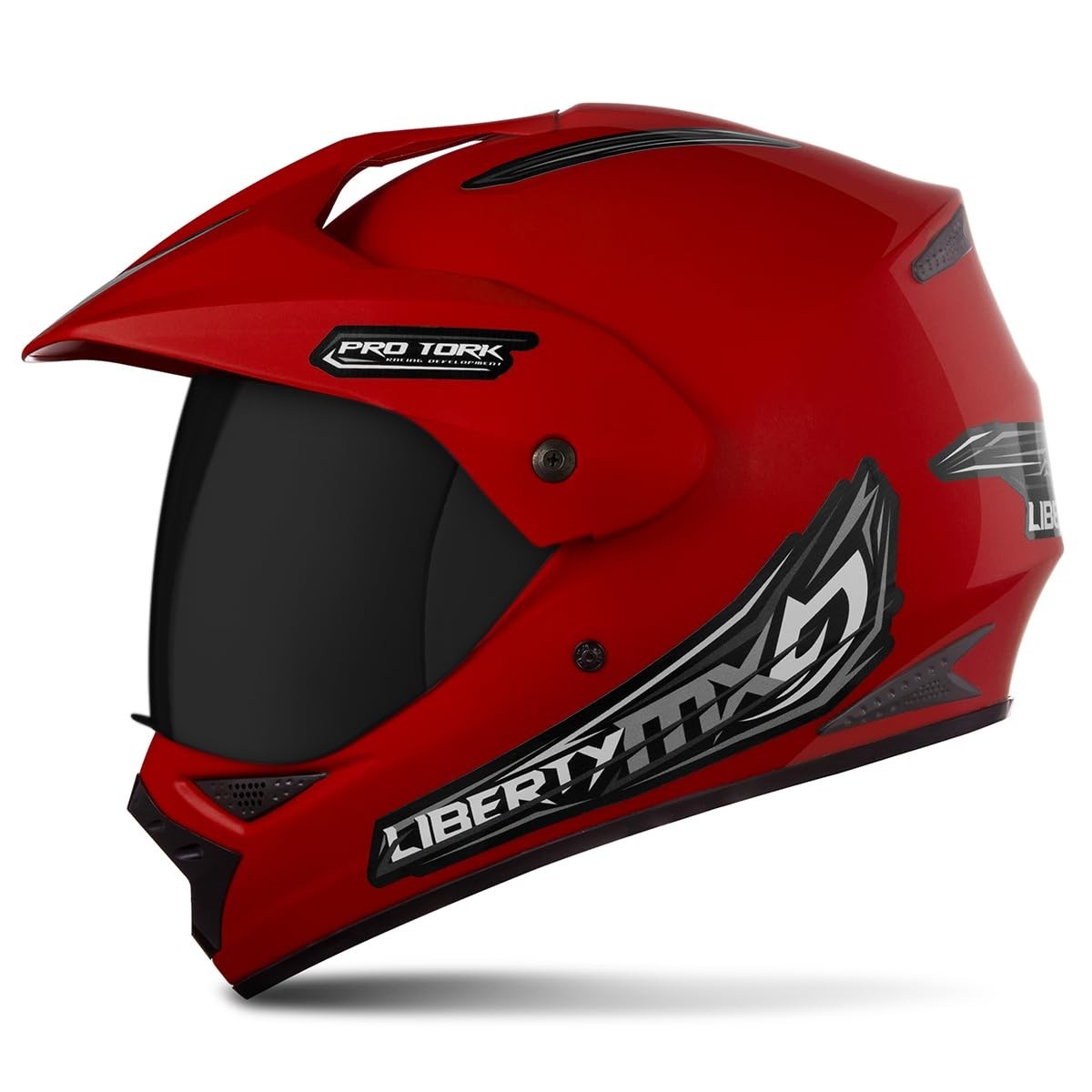 Capacete Fechado Pro Tork Liberty MX Vision Pro Vermelho - Segurança e Estilo para Sua Pilotagem