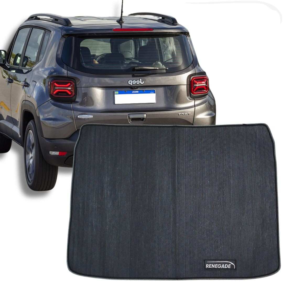 Tapete Porta Malas Emborrachado Jeep Renegade 2015-2024 - Proteção e Estilo