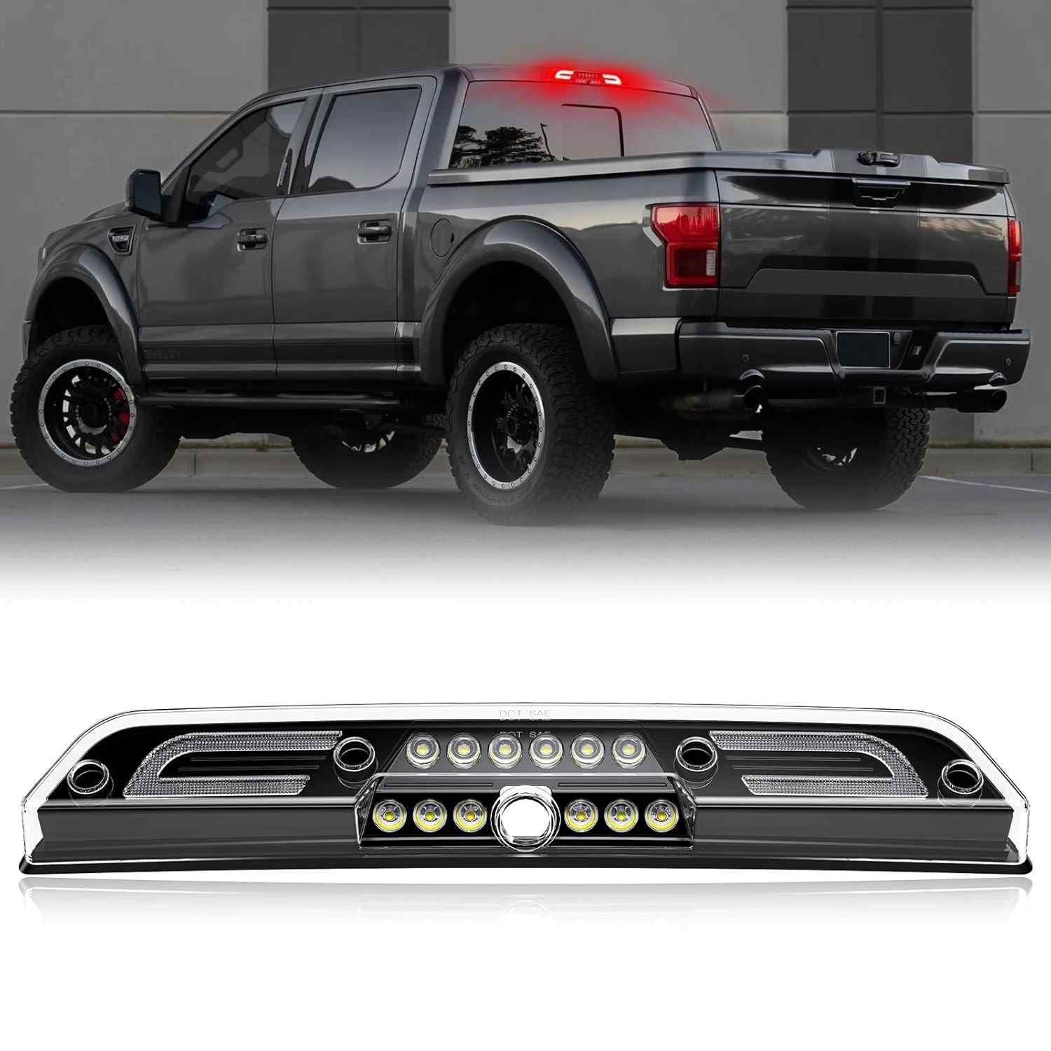 3ª Luz de Freio LED para F150, Ranger e Super Duty | Segurança e Estilo Moderno