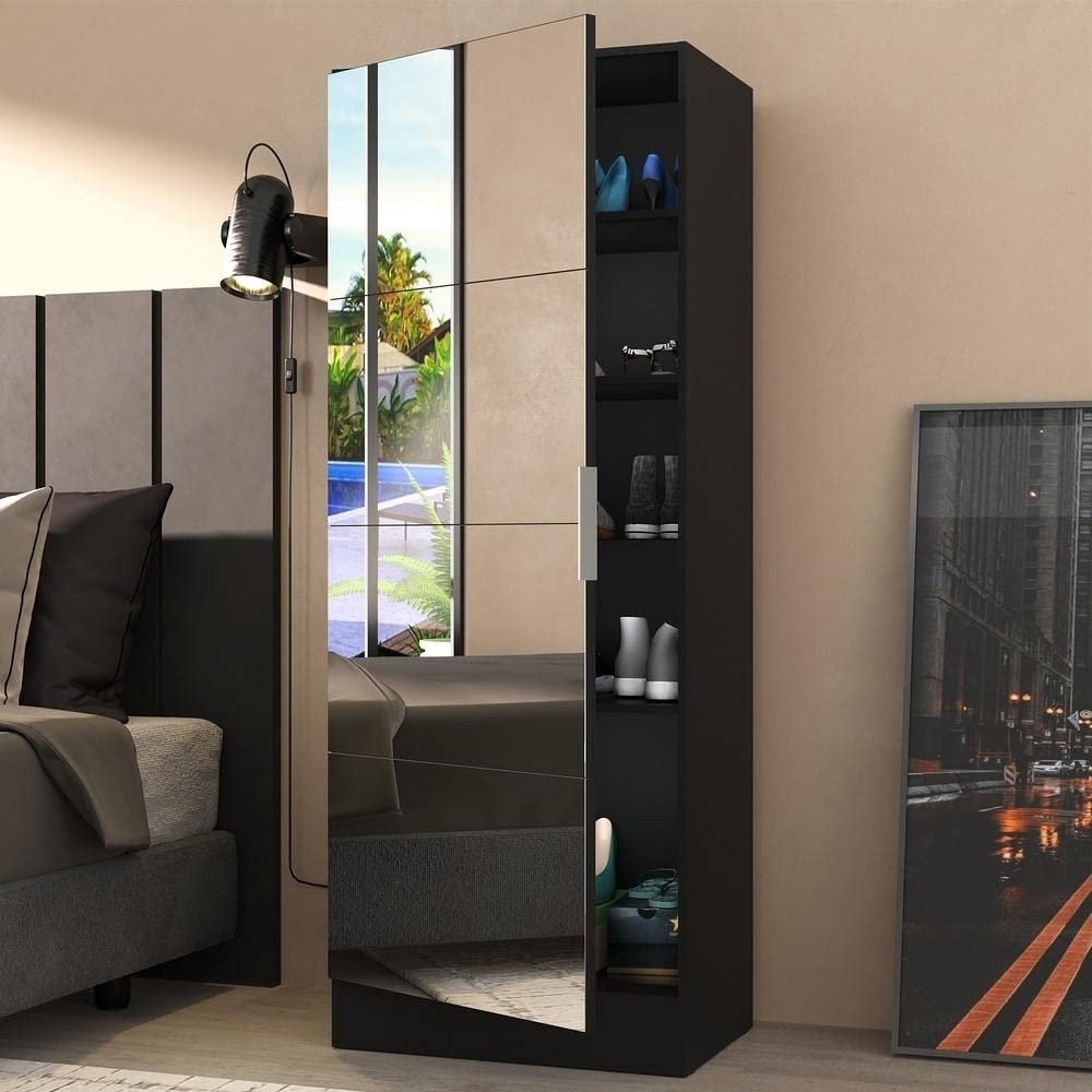 Sapateira com Espelho 1 Porta Jade Plus - Organize seu Ambiente com Estilo