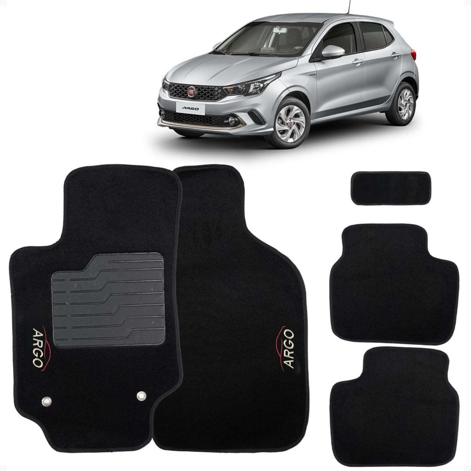 Tapete Automotivo Fiat Argo 2017-2022: Proteção e Estilo com Bordado Exclusivo