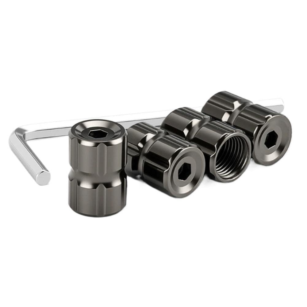 Tampas de Válvula de Pneu Antifurto Caveira - Proteção e Estilo Universal para Seu Veículo