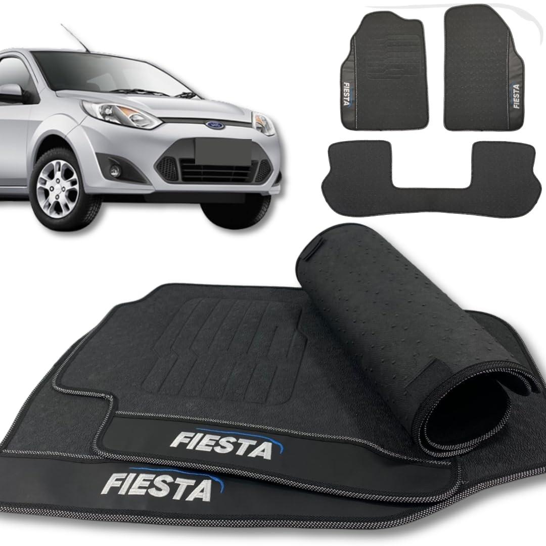 Tapete Veicular Emborrachado 3 Peças Fiesta 2001-2014 - Proteção e Estilo Premium