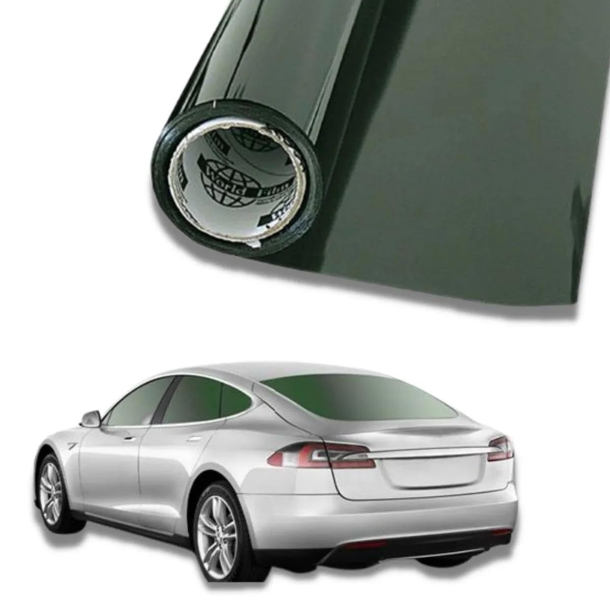 Insulfilm Tintado Verde G35 15m - Linha Basic World Film | Proteção e Estilo para Seu Veículo