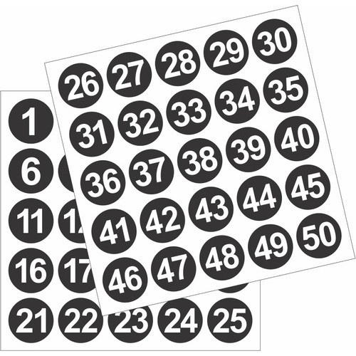 Adesivos Números 1 a 50 – Organização Fácil e Estilosa