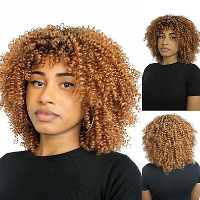 Peruca Afro Bob Cacheada 40cm: Natural e Estilosa