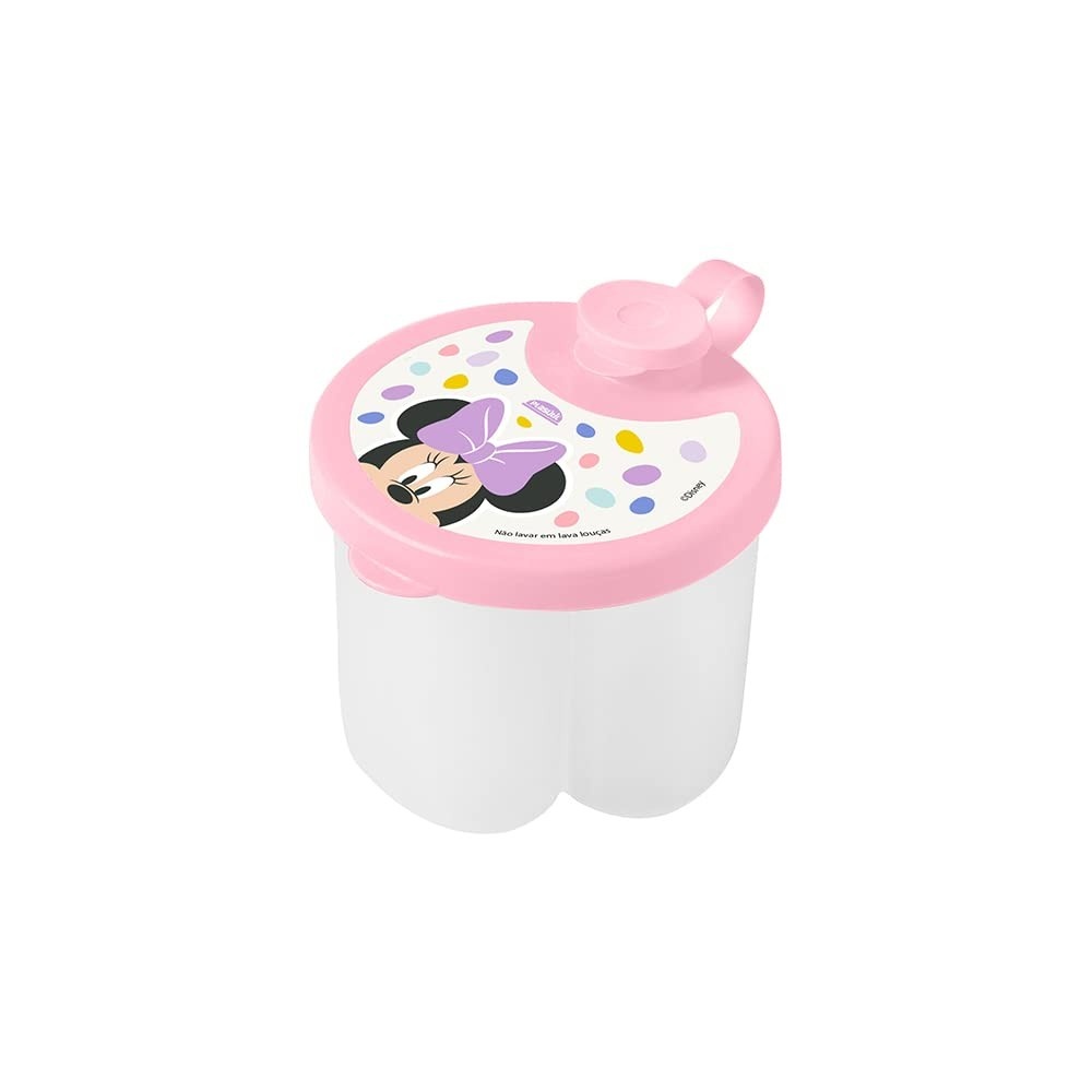 Dosador de Leite em Pó Minnie Baby com 3 Compartimentos - Seguro, Prático e Estiloso