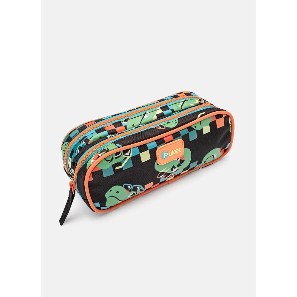 Estojo Duplo Dino Miami Puket: Organize-se com Estilo!