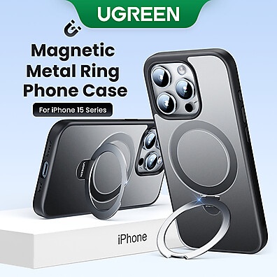 Estojo iPhone 15 com Suporte Magnético Ajustável – UGREEN