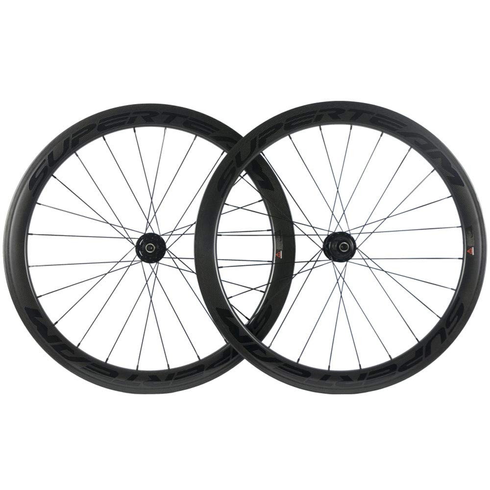 SUPERTEAM Rodas de Carbono 700C 50mm para Bicicleta de Estrada - Freio a Disco | Leveza e Performance