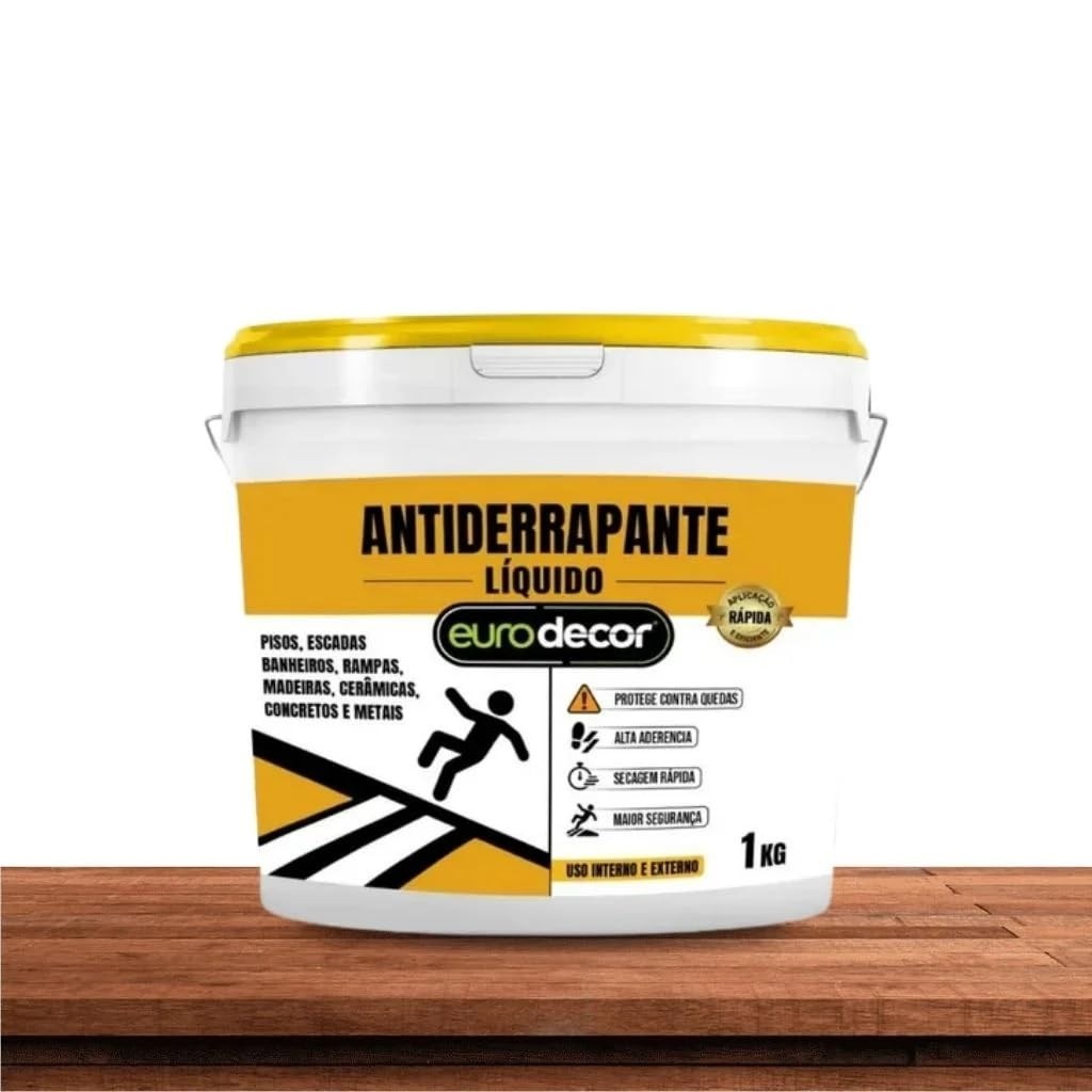 Antiderrapante Eurodecor Incolor 1kg - Segurança e Aderência em Qualquer Superfície