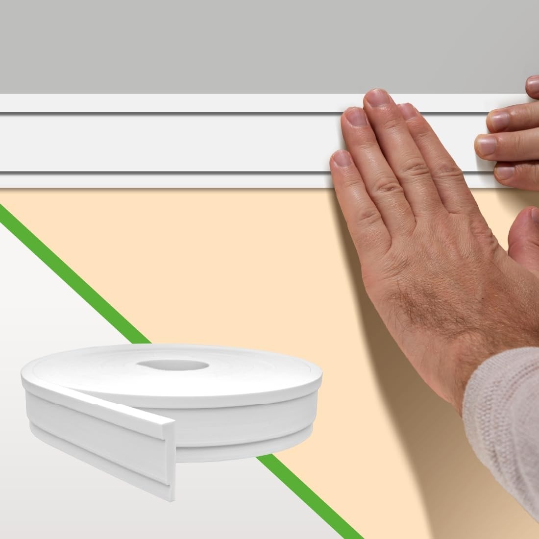 Moldura de Teto Autocolante EVA: Sofisticação e Praticidade para sua Decoração (Rolo 10m)