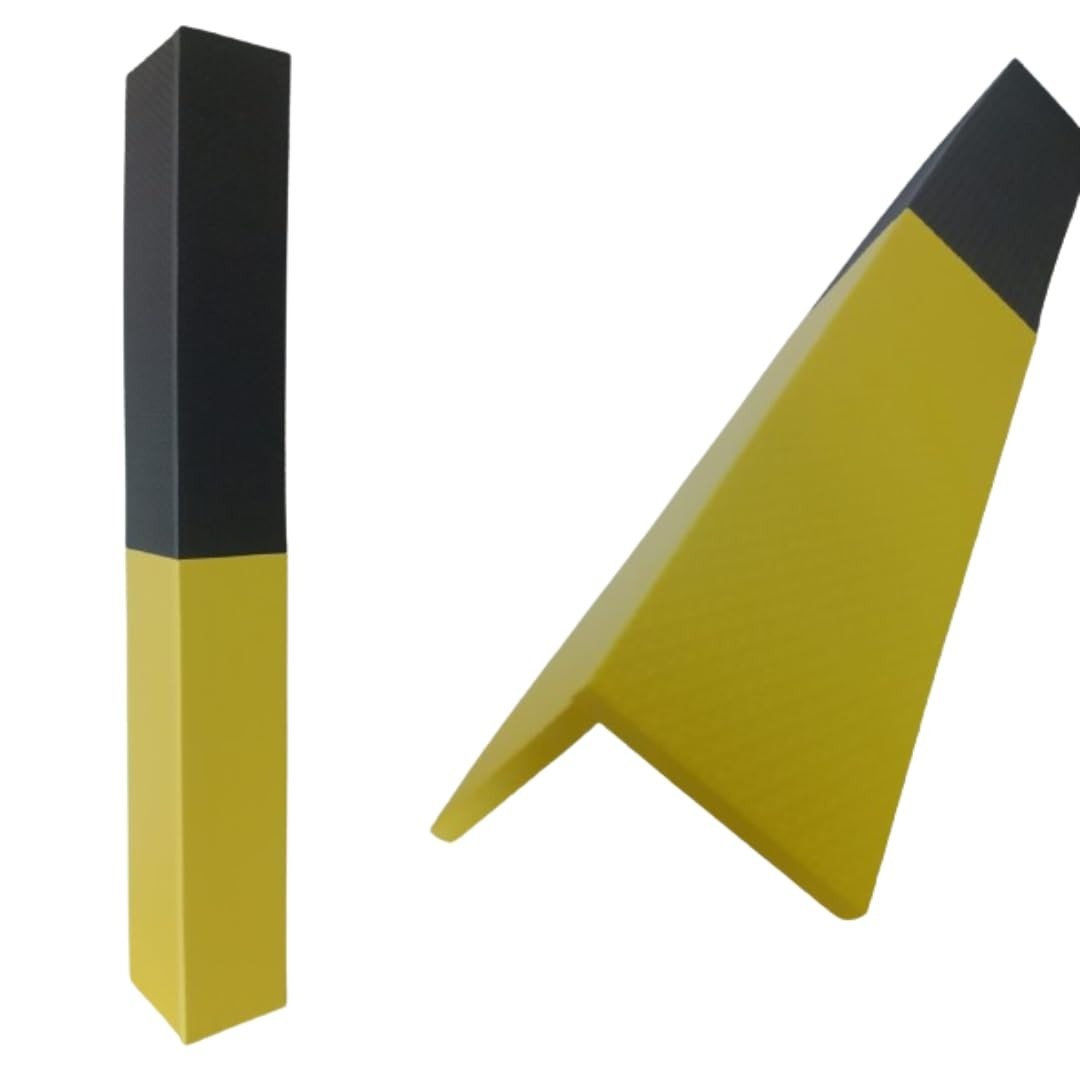 Protetor de Coluna para Garagem em EVA (Preto/Amarelo) - Segurança e Visibilidade Máxima