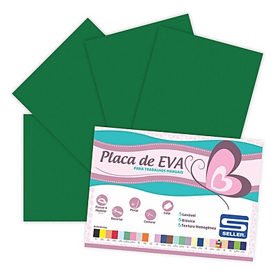 EVA Verde Bandeira 40x60cm: 10 Folhas para Criar!