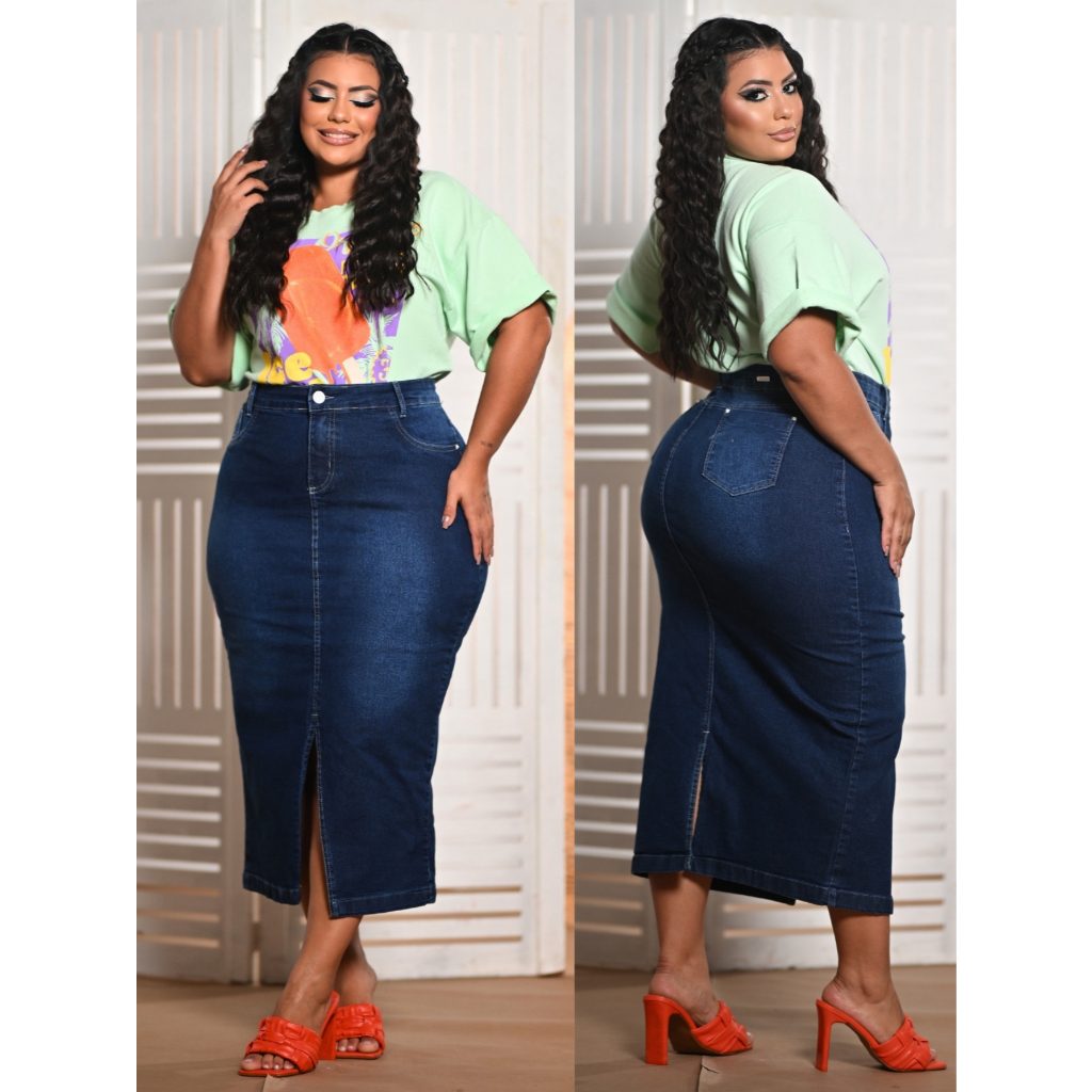 Saia Longa Elegante Plus Size – Anagrom Moda Evangélica