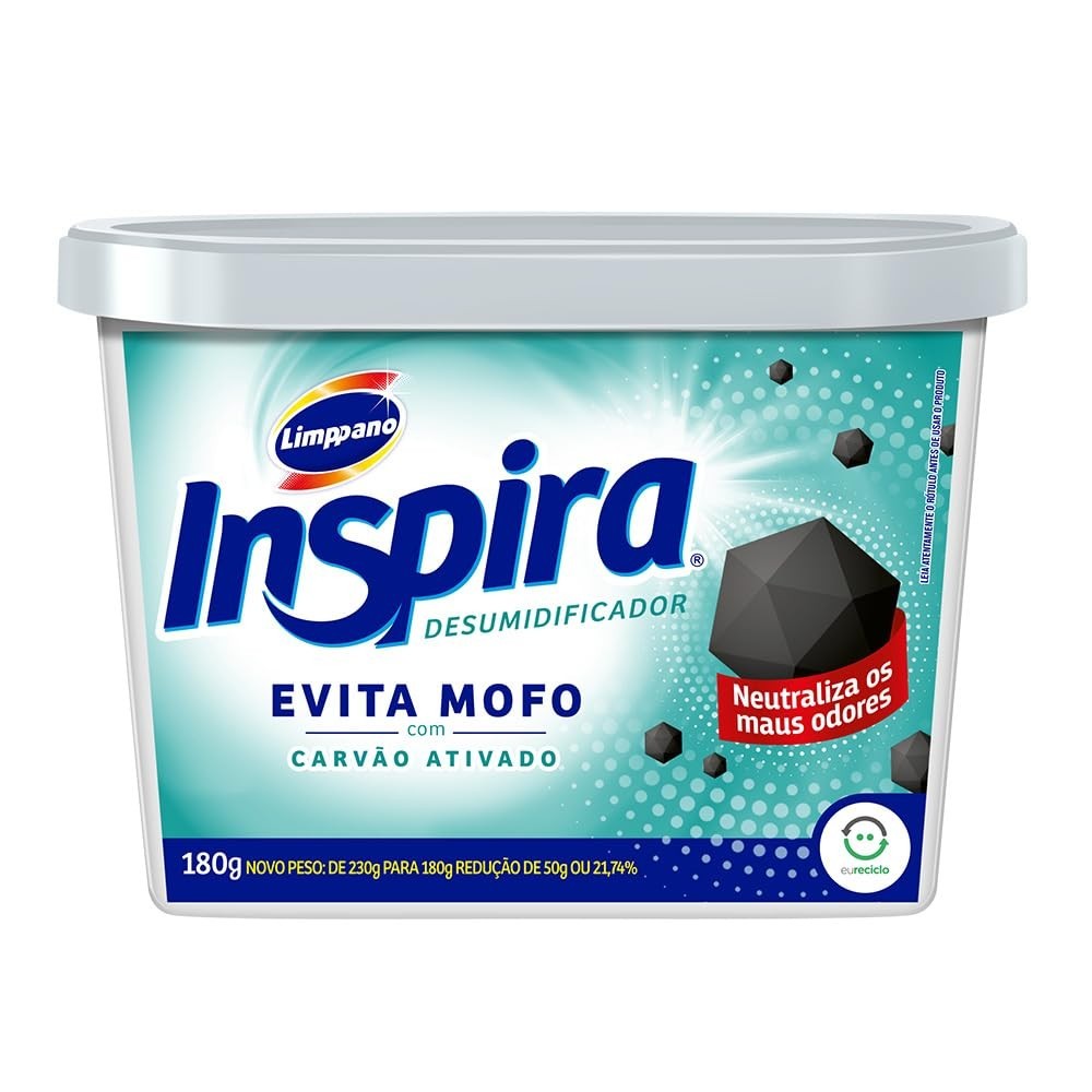 Limppano Evita Mofo Desumidificador Inspira 180g - Fragância Carvão Ativado