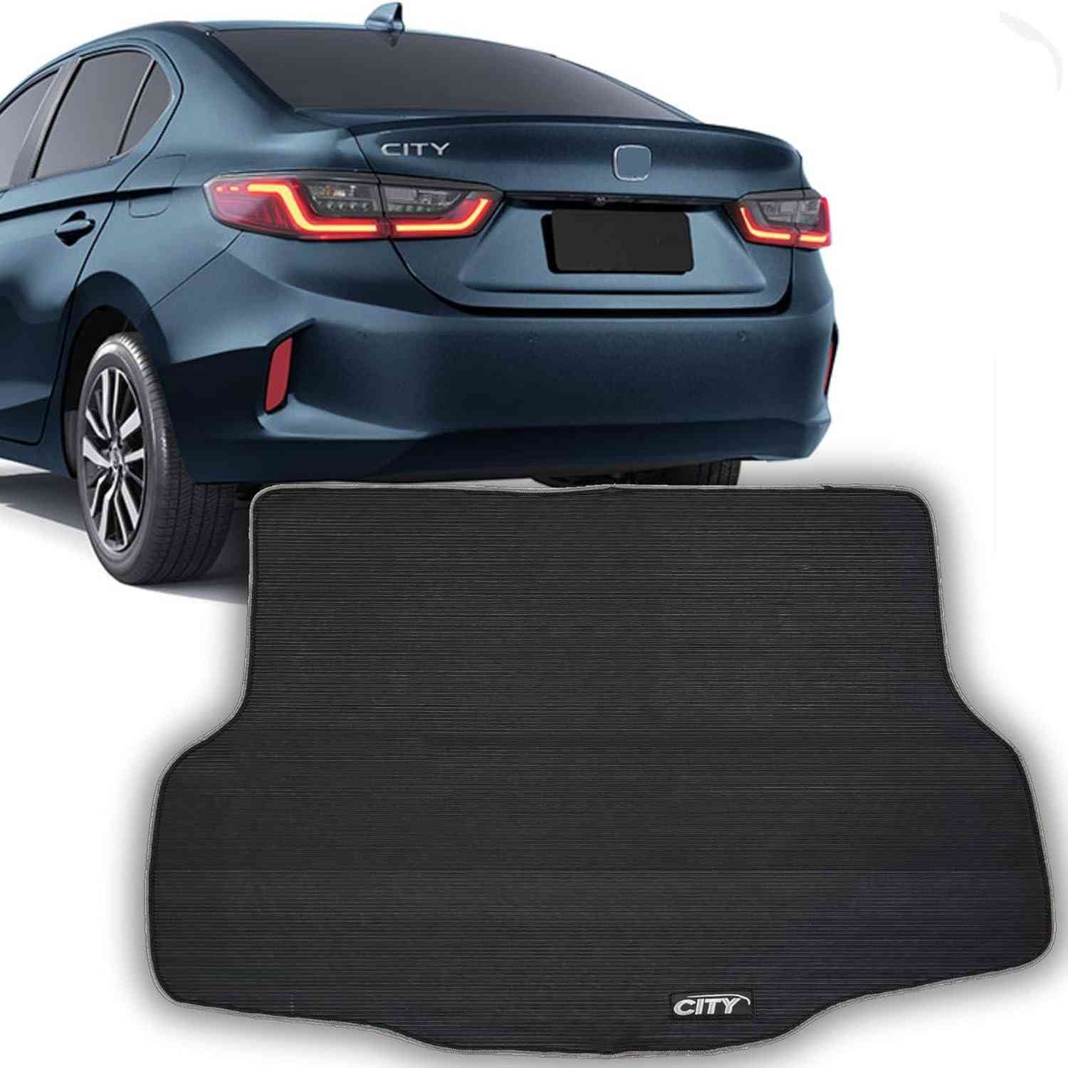 Tapete Porta Malas Emborrachado Honda City LX EX EXL Touring Sedan 2022-2025 - Proteção e Estilo