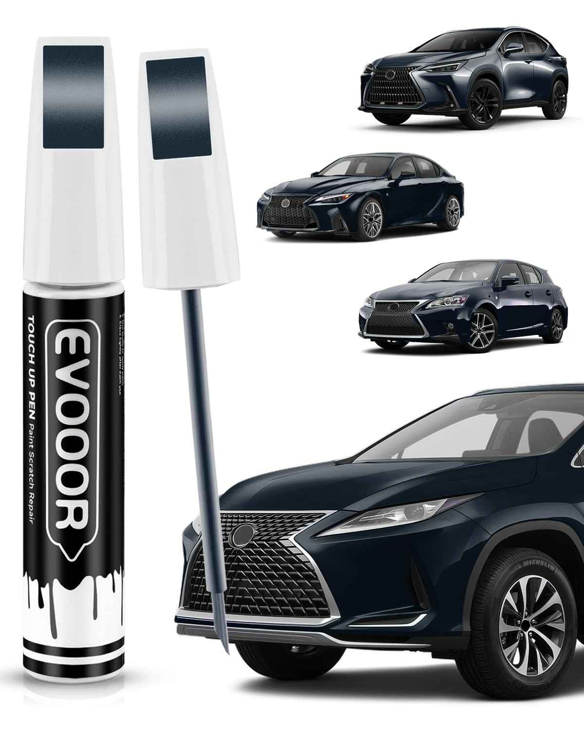 Tinta de Retoque Lexus Exact Match 2 em 1 - Caneta Pincel para Reparos de Lascas e Arranhões