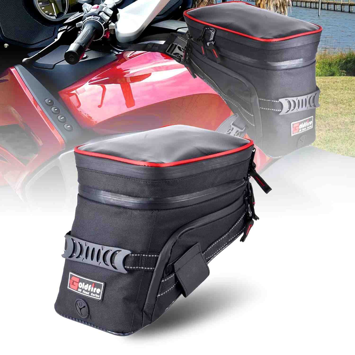 Goldfire Bolsa Expansível para Tanque de Moto ADV - Impermeável e Segura
