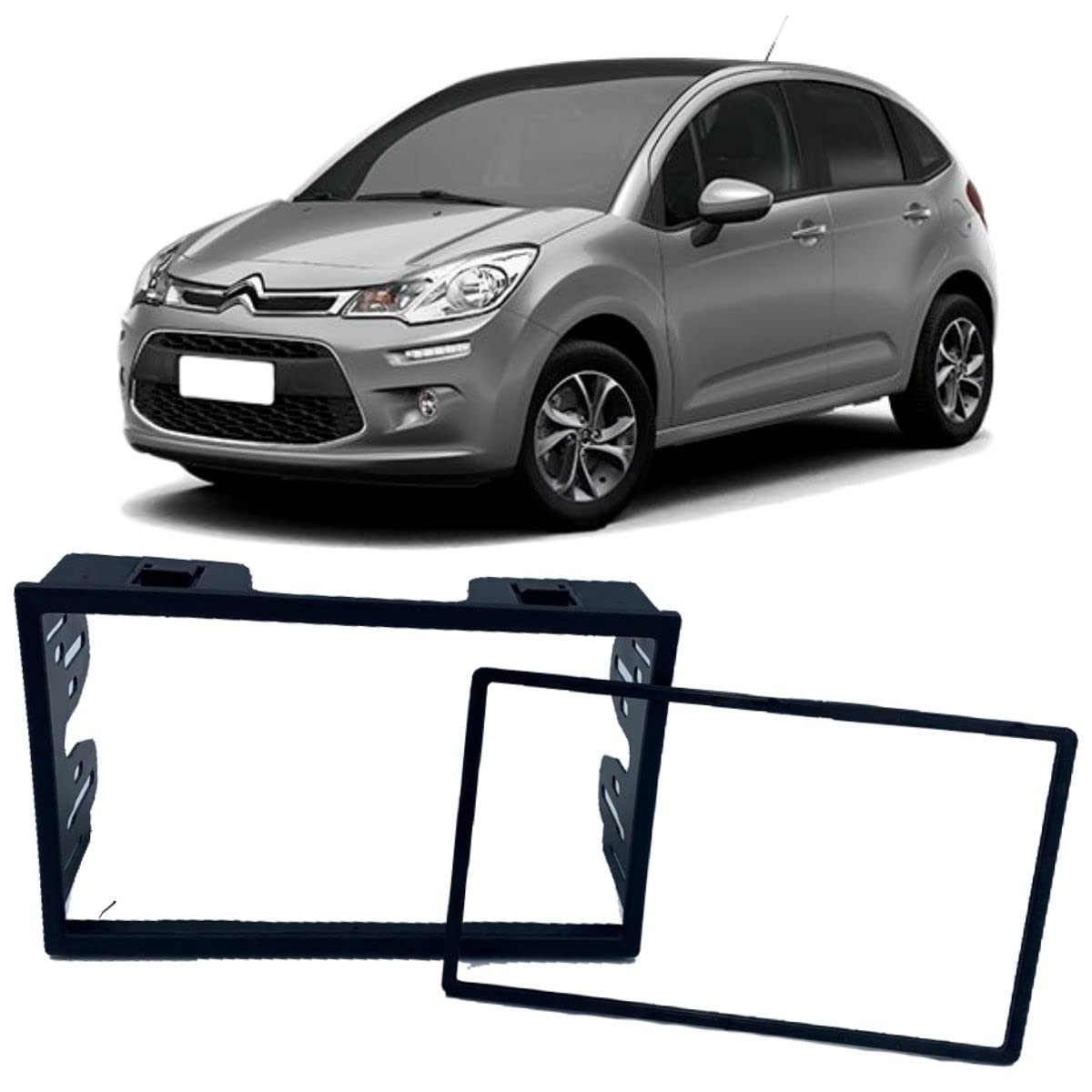 Transforme seu Citroën C3: Moldura 2 DIN Preto Expex EPX CI-523 (2000-2013)