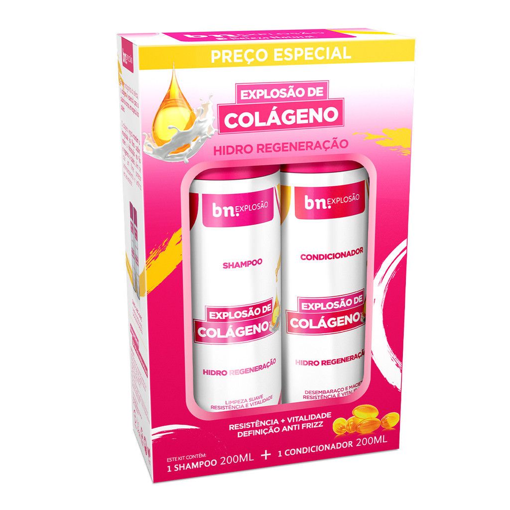 Explosão de Colágeno: Kit Shampoo + Condicionador