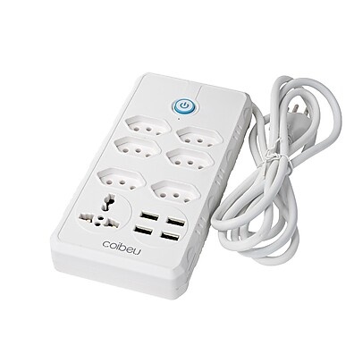 Extensão Elétrica COIBEU: 6 Tomadas + 4 USB
