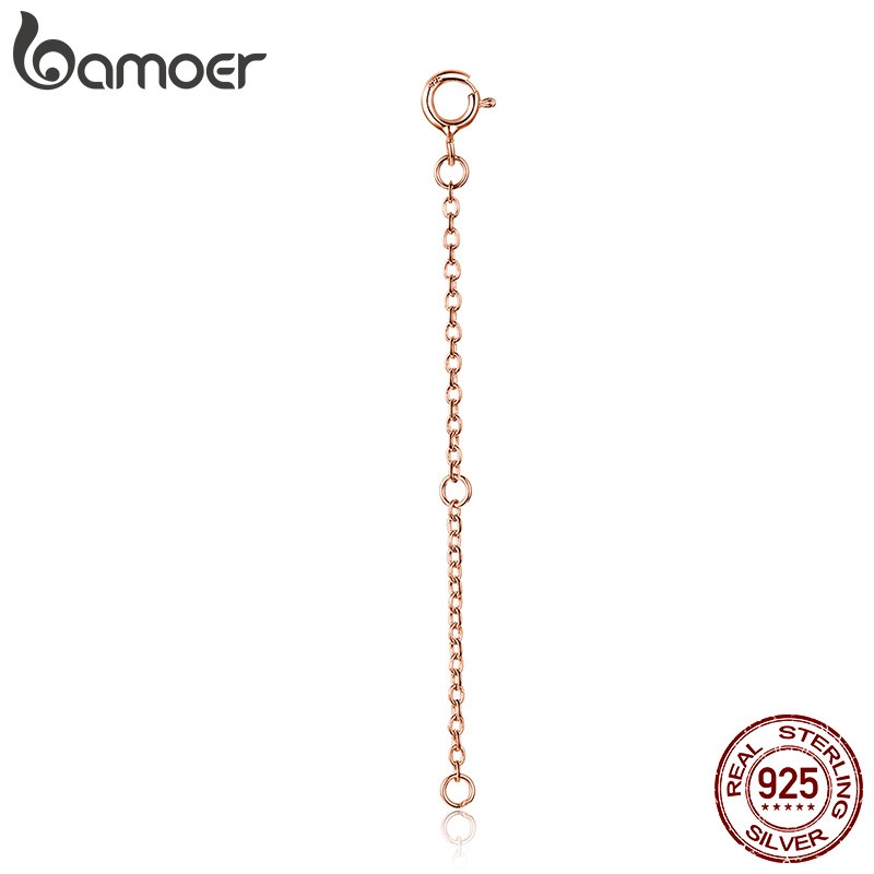 Extensor de Colar Bamoer: Prata 925 Ajustável