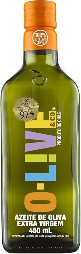 O-LIVE & Co, Azeite extra virgem, Chileno, vidro, 450ml