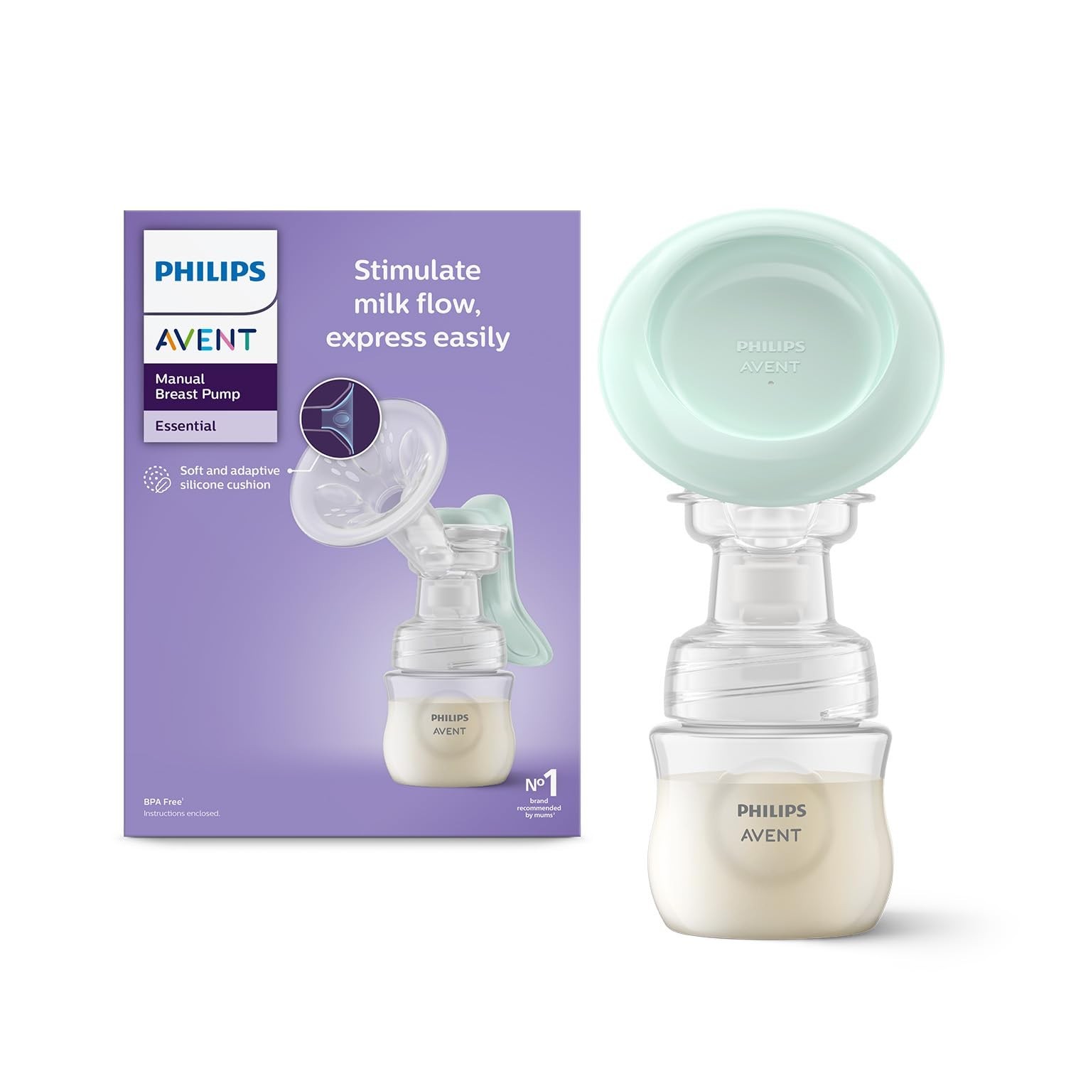 Philips Avent Extrator de Leite Manual Essential SCF417/11 Verde | Conforto e Liberdade na Extração
