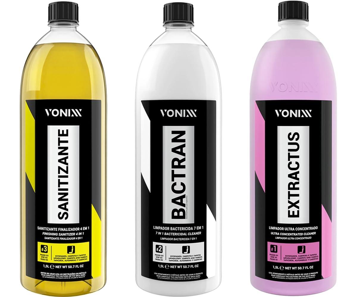 Kit Vonixx VSC Bactran Extractus: Limpeza Profunda e Higienização Completa para Seu Veículo