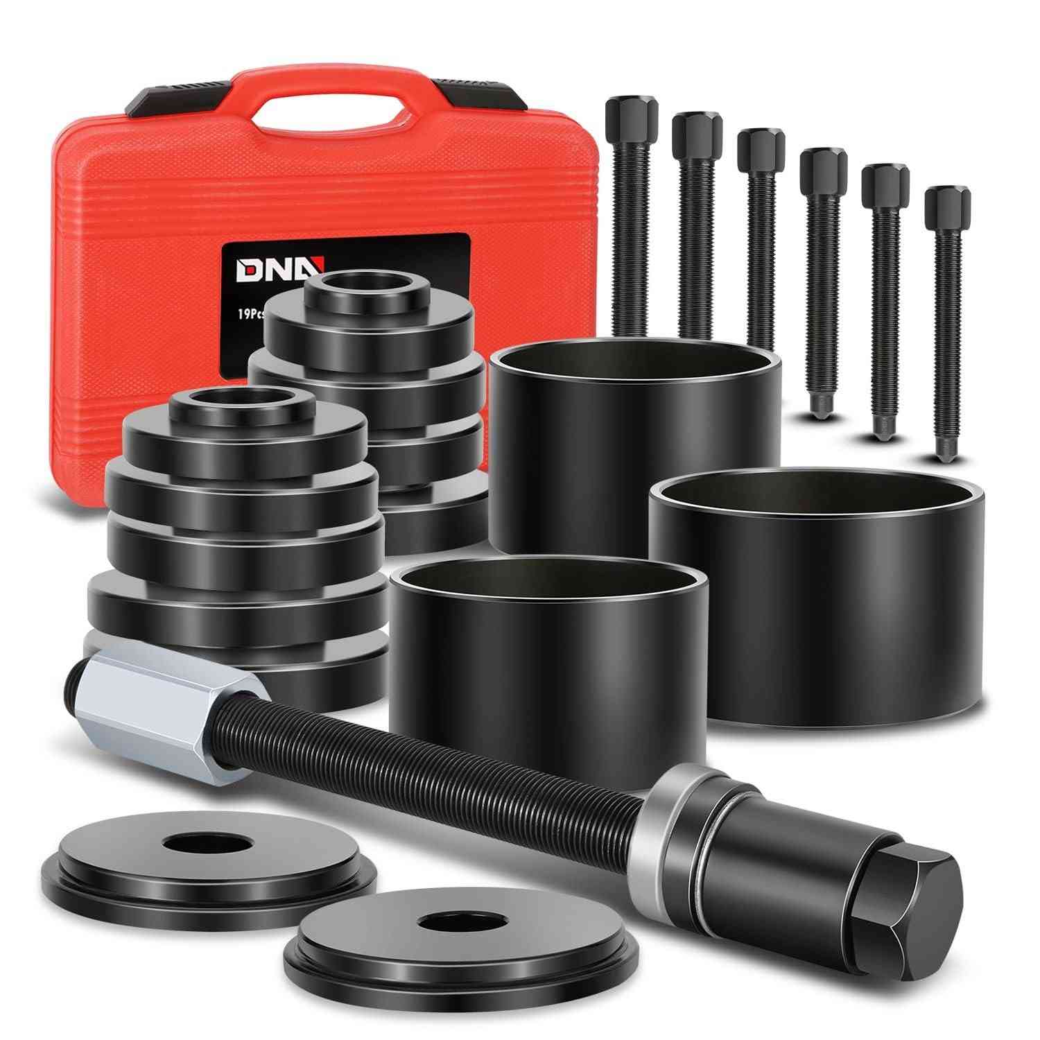 Kit Prensa e Extrator de Rolamento de Roda Dianteira DNA Motoring - 19 Peças Essenciais